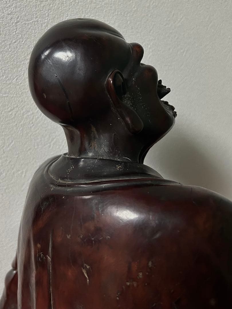 中国 時代 銘木紫檀 羅漢 坐像 阿羅漢 座像 10kg 43.5cm