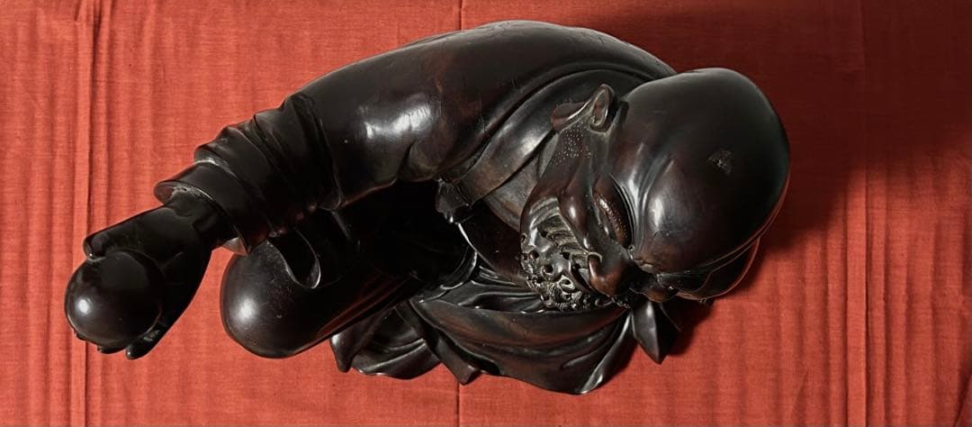 中国 時代 銘木紫檀 羅漢 坐像 阿羅漢 座像 10kg 43.5cm