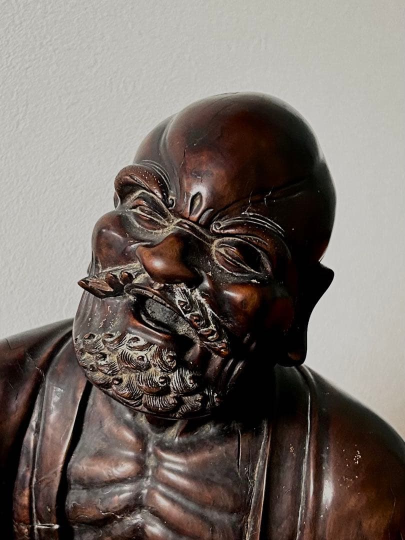 中国 時代 銘木紫檀 羅漢 坐像 阿羅漢 座像 10kg 43.5cm