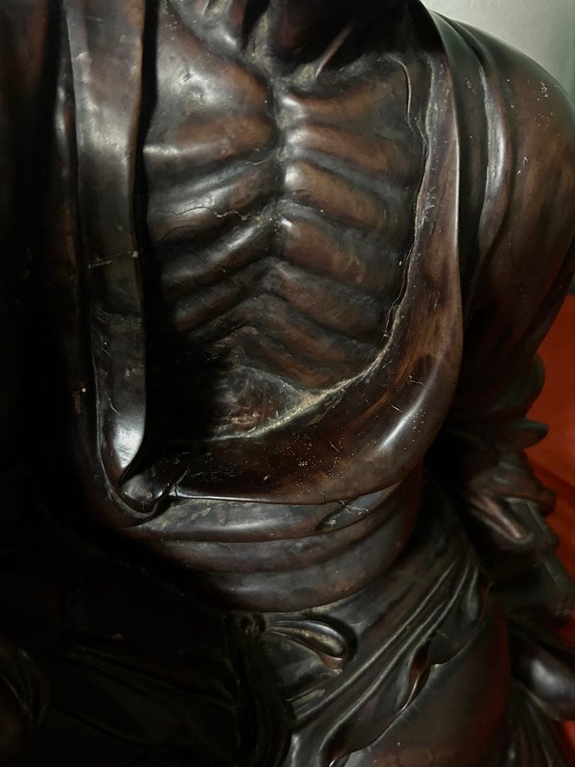 中国 時代 銘木紫檀 羅漢 坐像 阿羅漢 座像 10kg 43.5cm