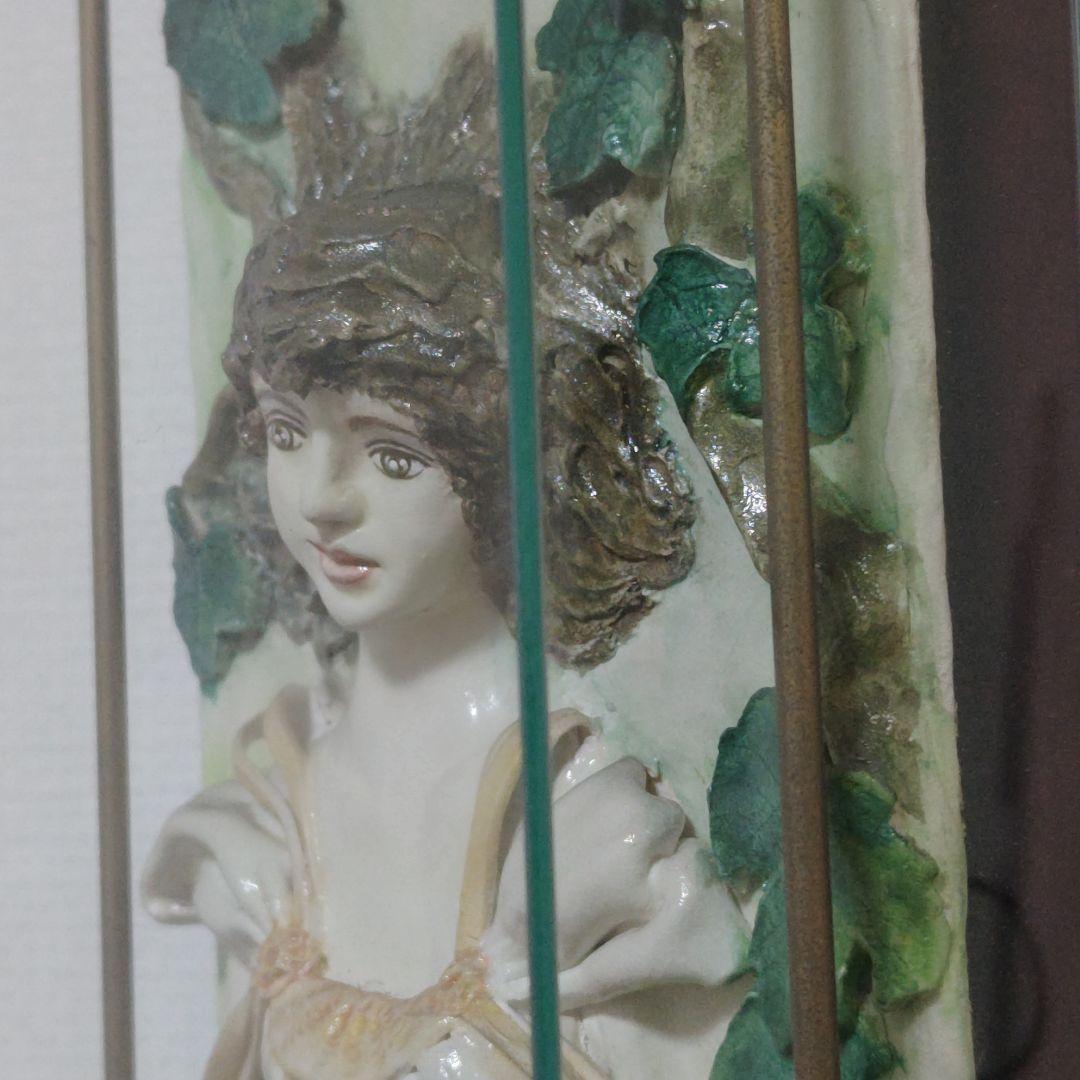 陶板アート 女性 大型 アンティーク