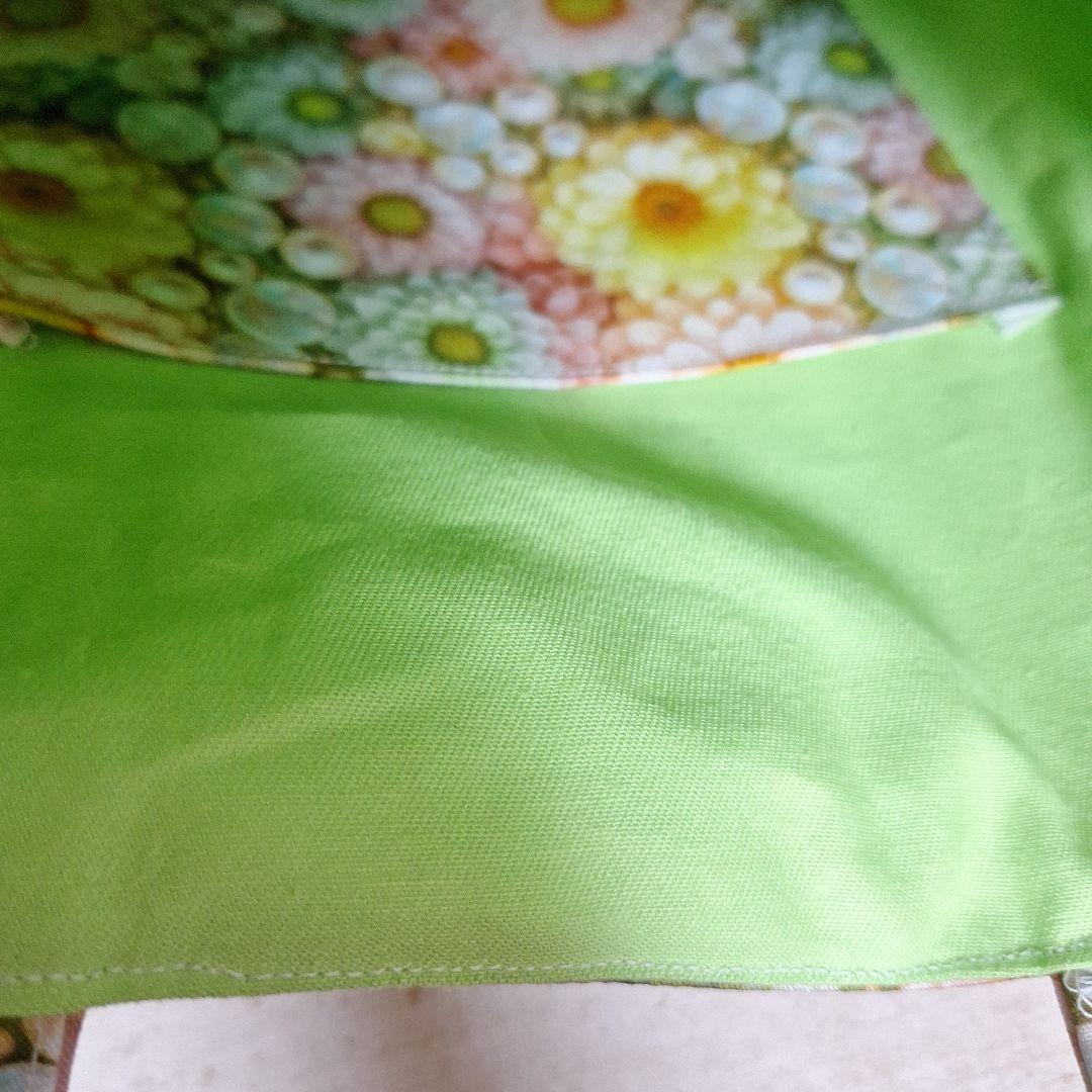 激レアねこパネル生地　ハンドメイド　ミニバック　まちなしバッグ　フラットポーチ