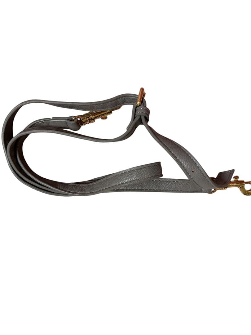 グレー レザーハンドバッグ