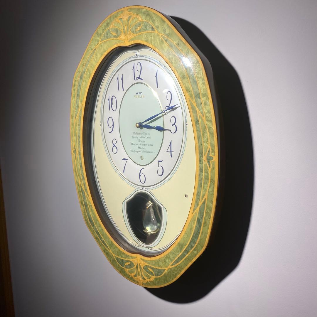 SEIKO EMBLEM 壁掛時計 メロディー時計　木象嵌　HS407M