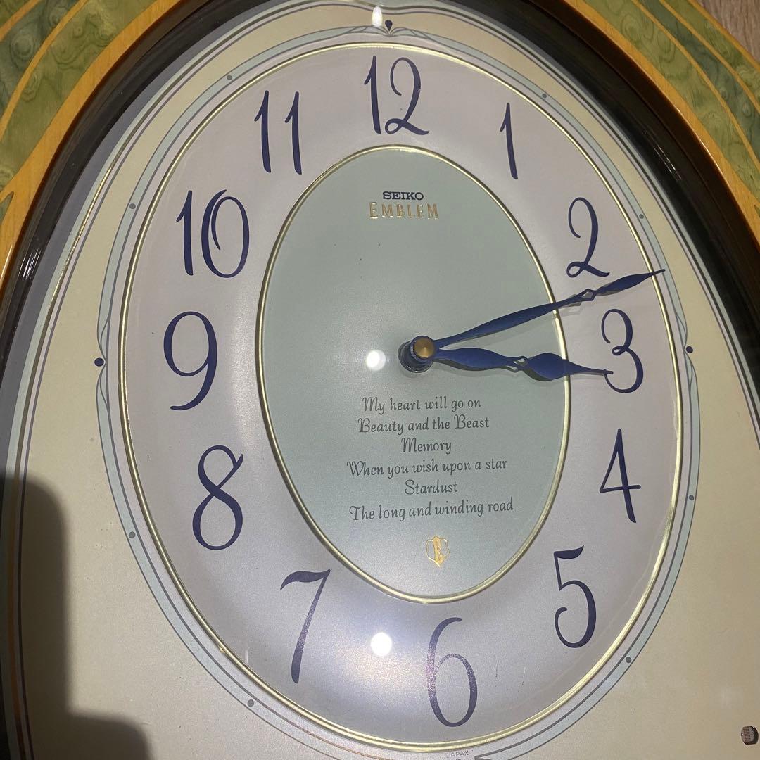 SEIKO EMBLEM 壁掛時計 メロディー時計　木象嵌　HS407M
