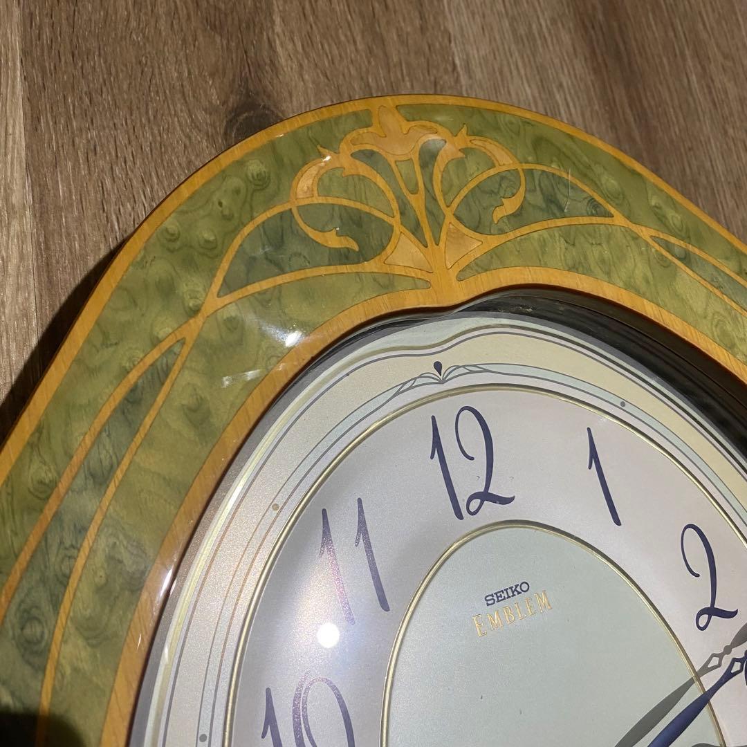 SEIKO EMBLEM 壁掛時計 メロディー時計　木象嵌　HS407M
