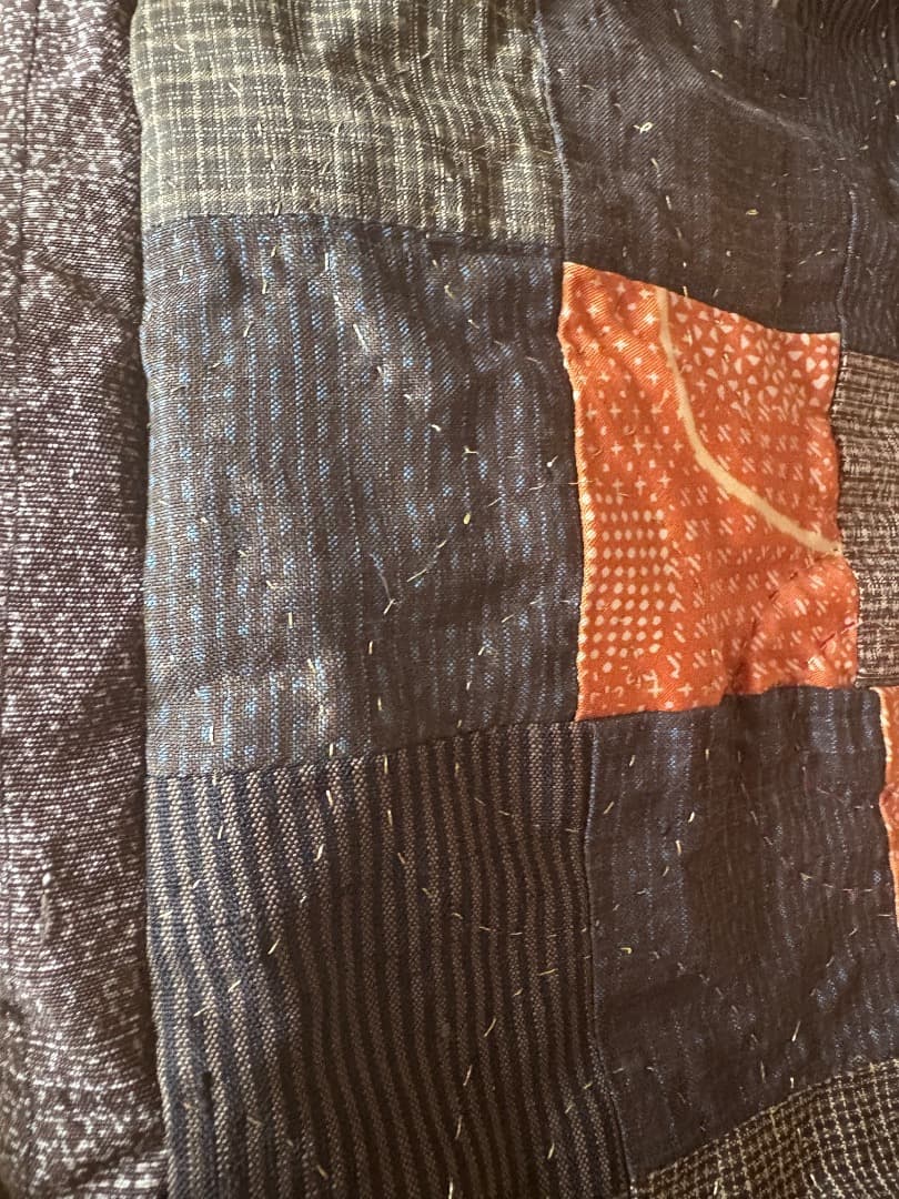 手作りリュック大島紬 古布 ハンドメイド　旅行素敵な1品 リュック 刺し子