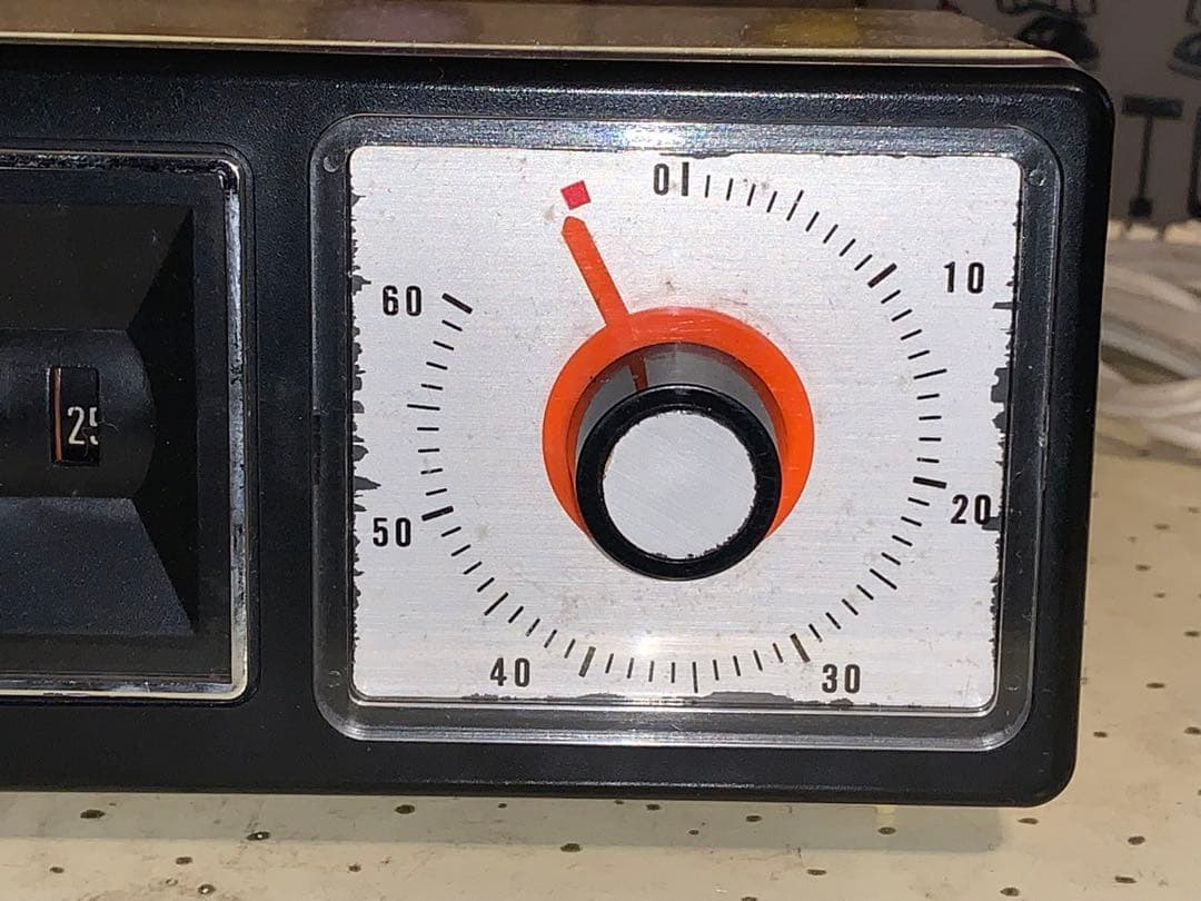 昭和レトロ　動作品　訳あり　四国精機工業　ドラム式　アラーム時計　スペースエイジ