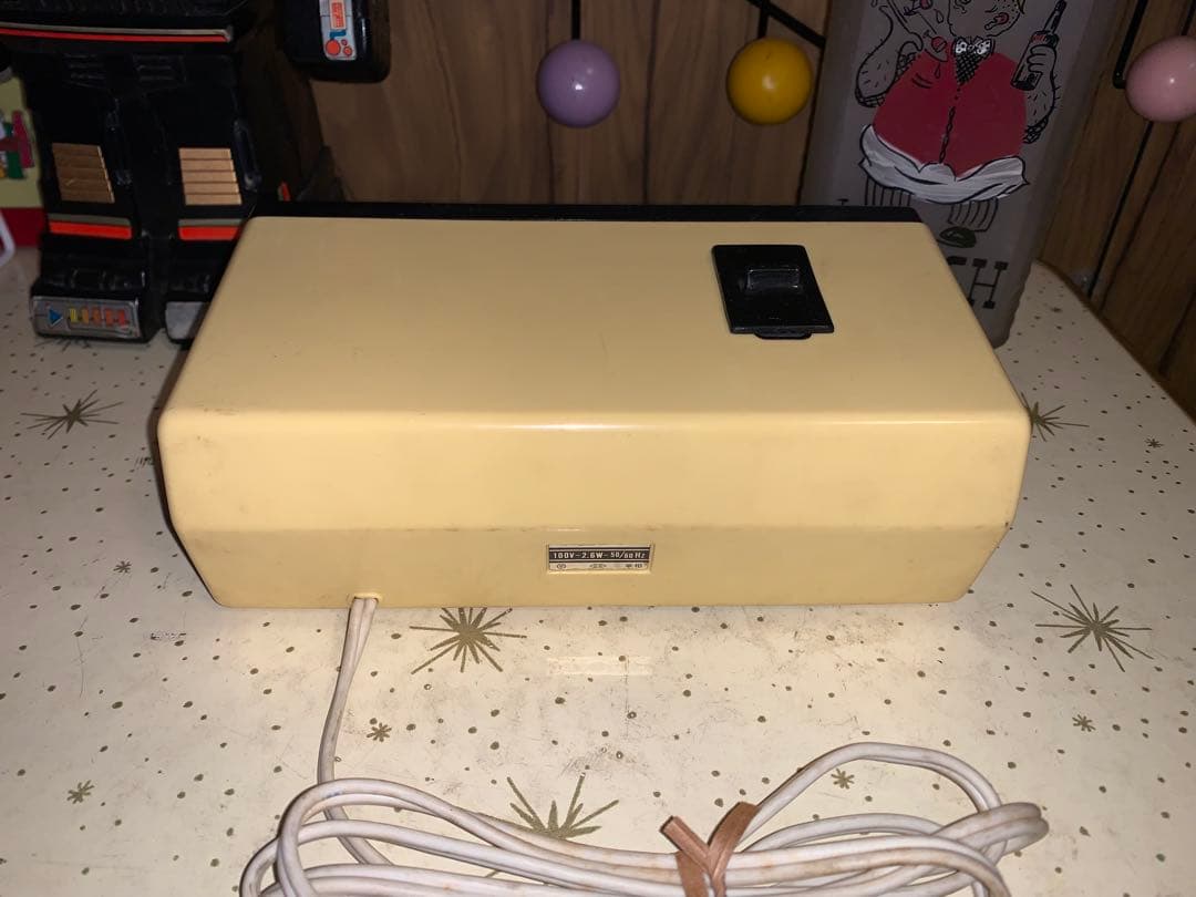 昭和レトロ　動作品　訳あり　四国精機工業　ドラム式　アラーム時計　スペースエイジ