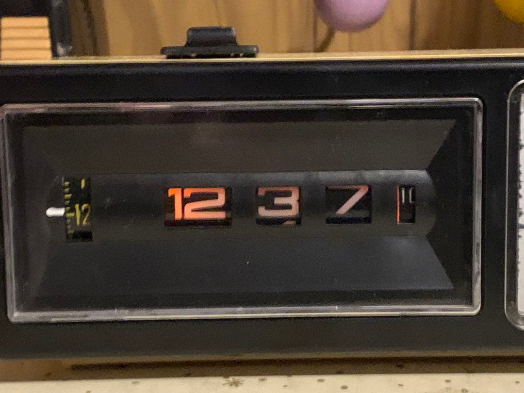 昭和レトロ　動作品　訳あり　四国精機工業　ドラム式　アラーム時計　スペースエイジ