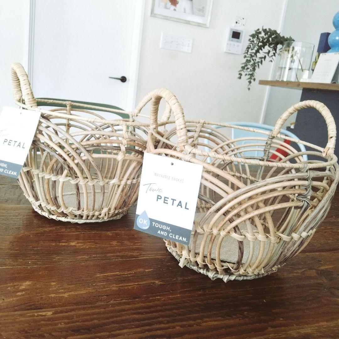 フェイクラタンバスケット３つセット