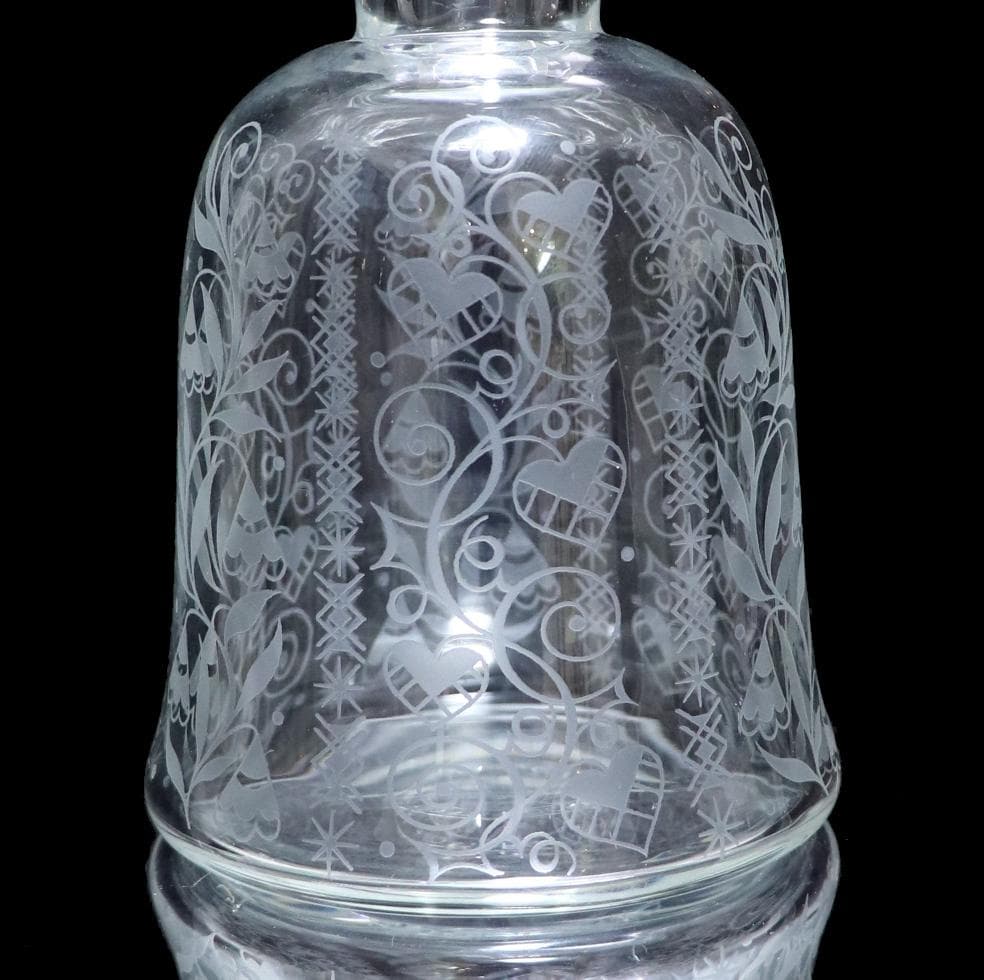 オールド・バカラ ジョルジュ・シュバリエ 植物文 大型 デカンタ 23cm