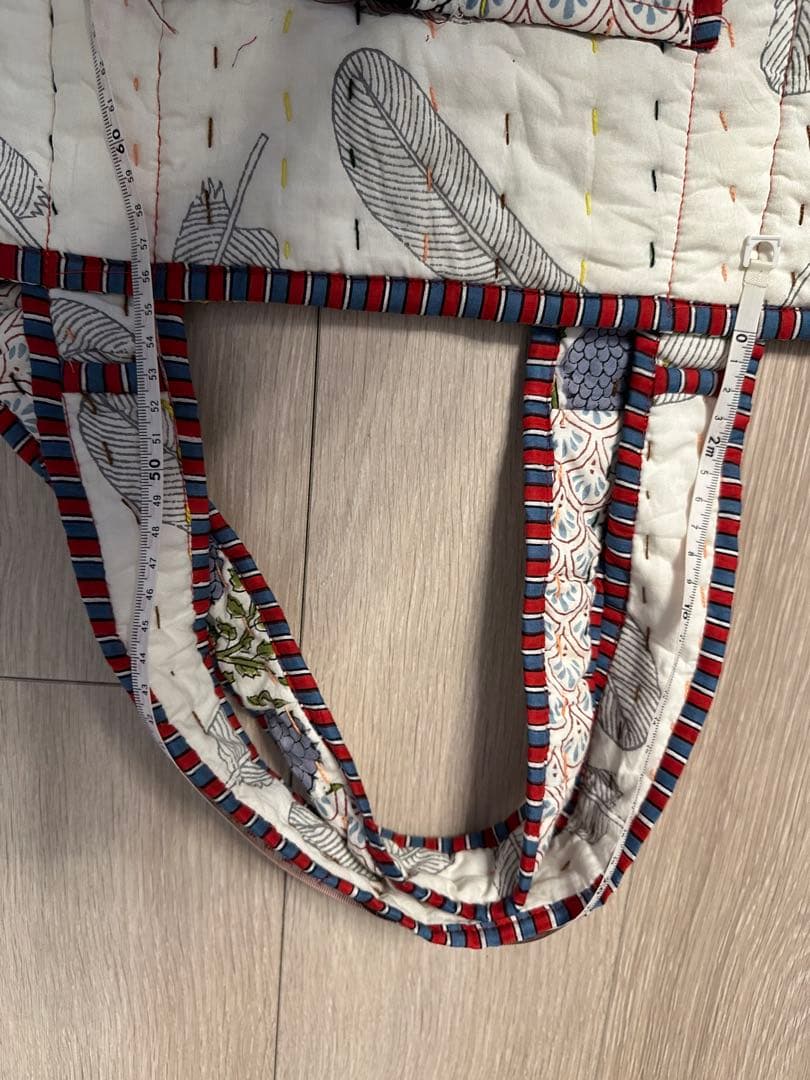 【新品　未使用】 サシコ　パッチワーク 特大トートバッグ　インド製