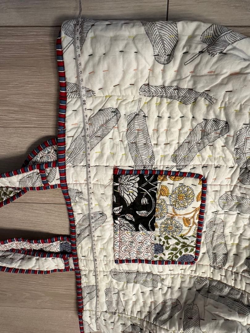 【新品　未使用】 サシコ　パッチワーク 特大トートバッグ　インド製