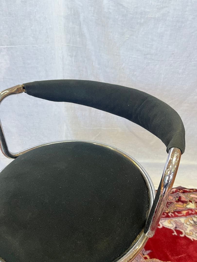 【アンティーク】アイアンフレーム カウンターチェア バースツール 回転椅子 丸脚