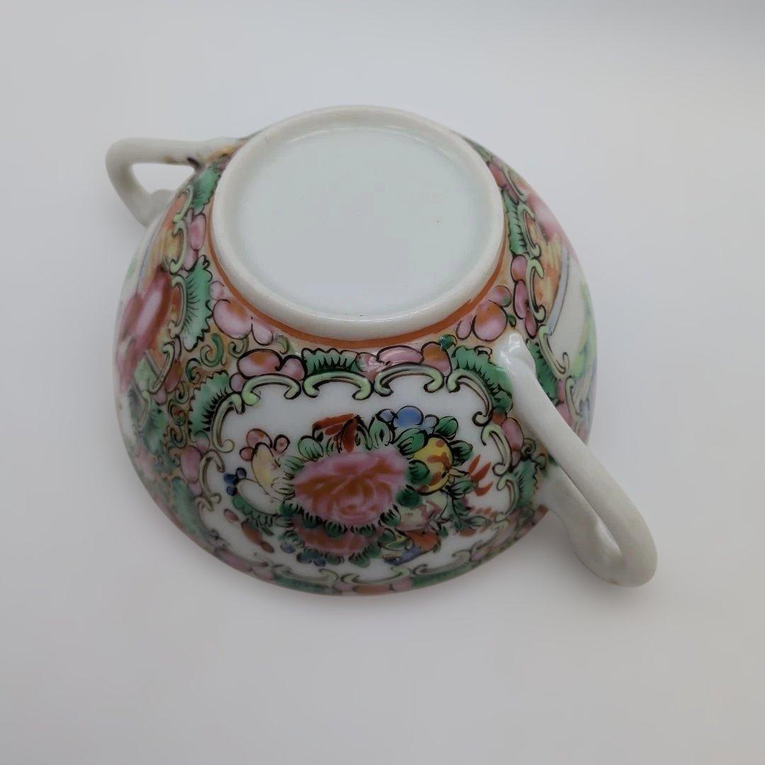 中国古美術 清時代 広彩 人物文 開光人物 草花文 五彩 人物故事時代物 絵皿