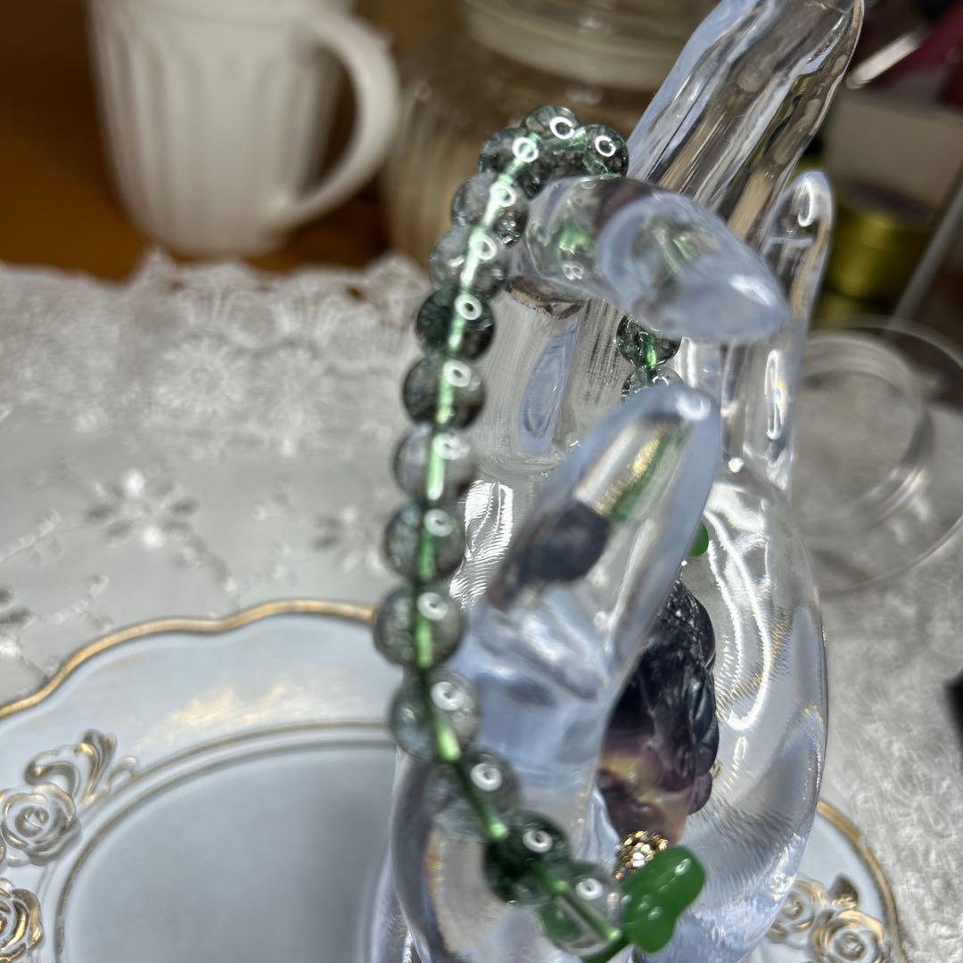 フローライト 恐竜チャーム ブレスレット