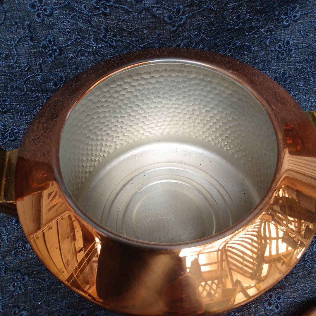 森井金属 カナディアン ケトル 銅製やかん 木製ハンドル付き 約２L