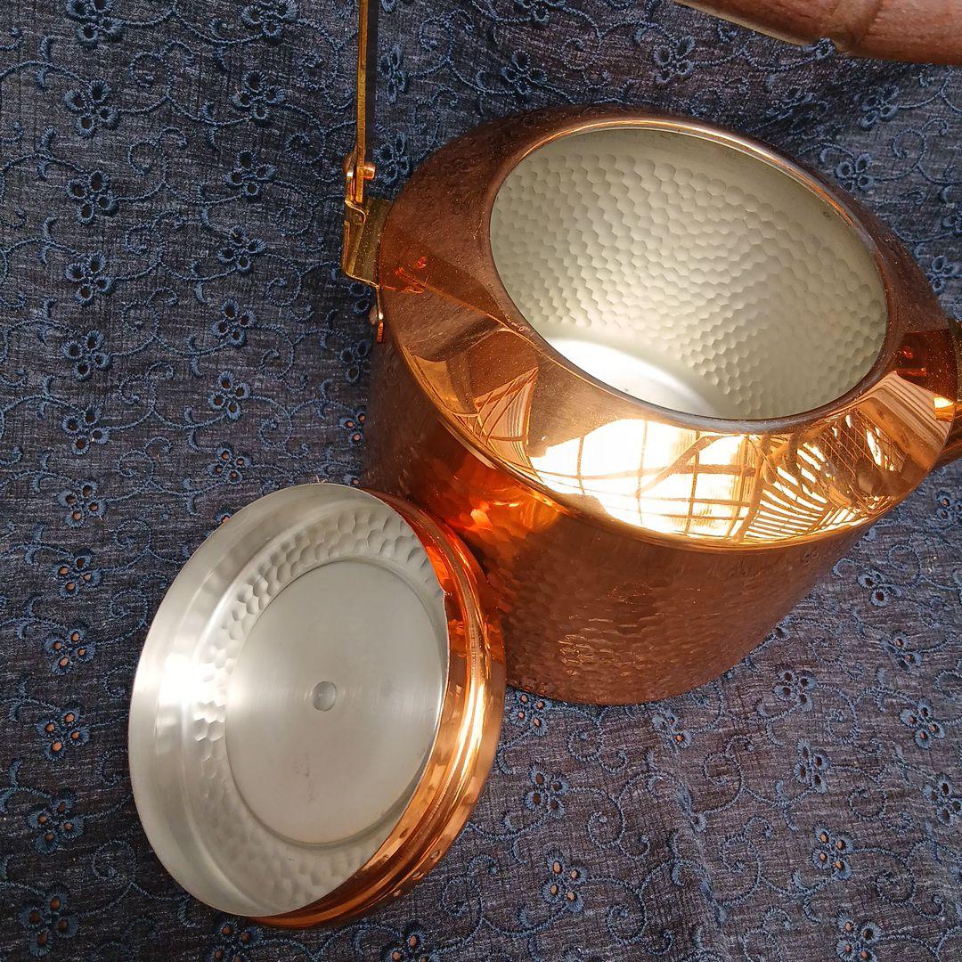 森井金属 カナディアン ケトル 銅製やかん 木製ハンドル付き 約２L