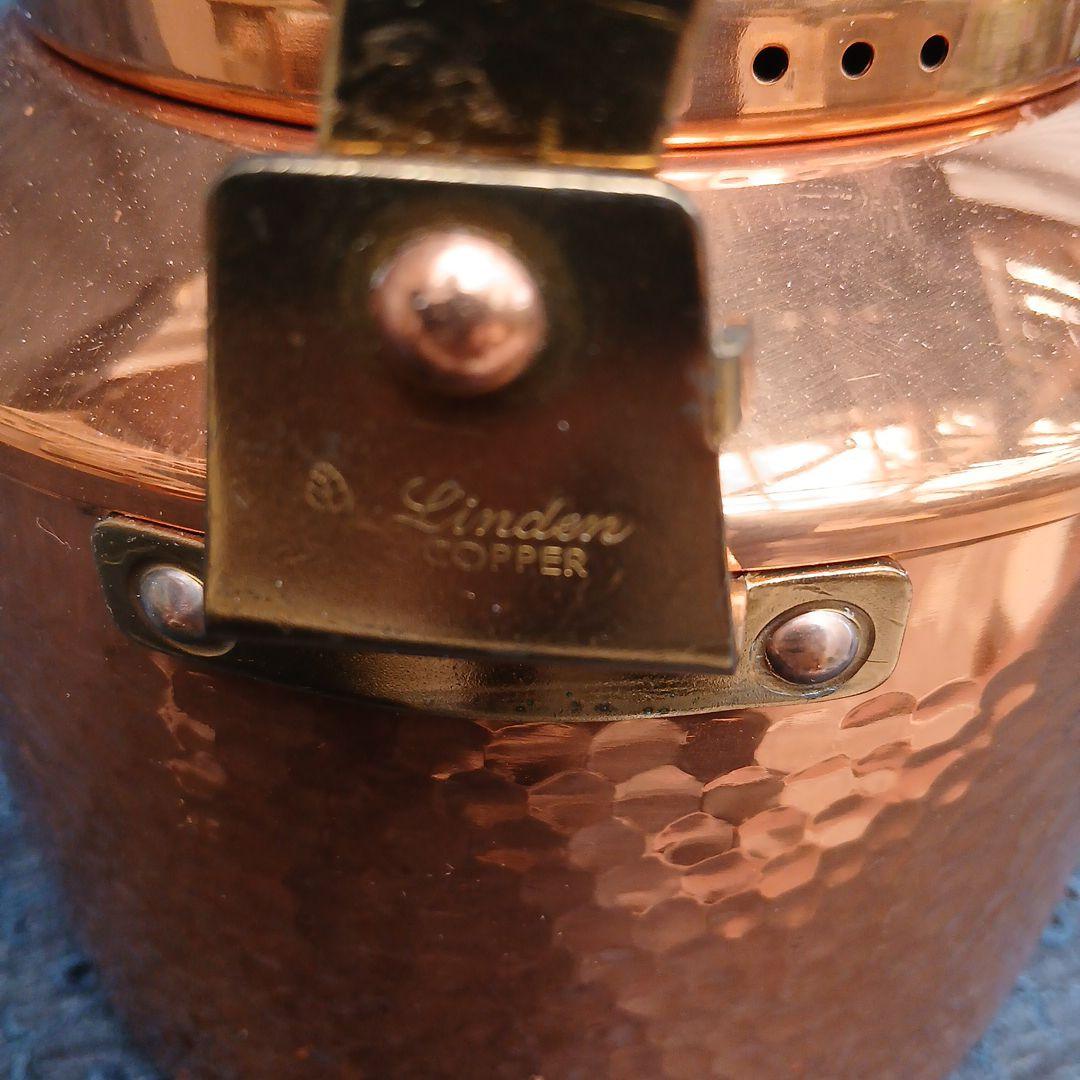 森井金属 カナディアン ケトル 銅製やかん 木製ハンドル付き 約２L