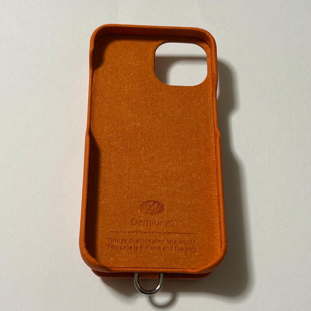 【新品】デミュウDEMIU スマホケース オレンジ iPhone14/16e