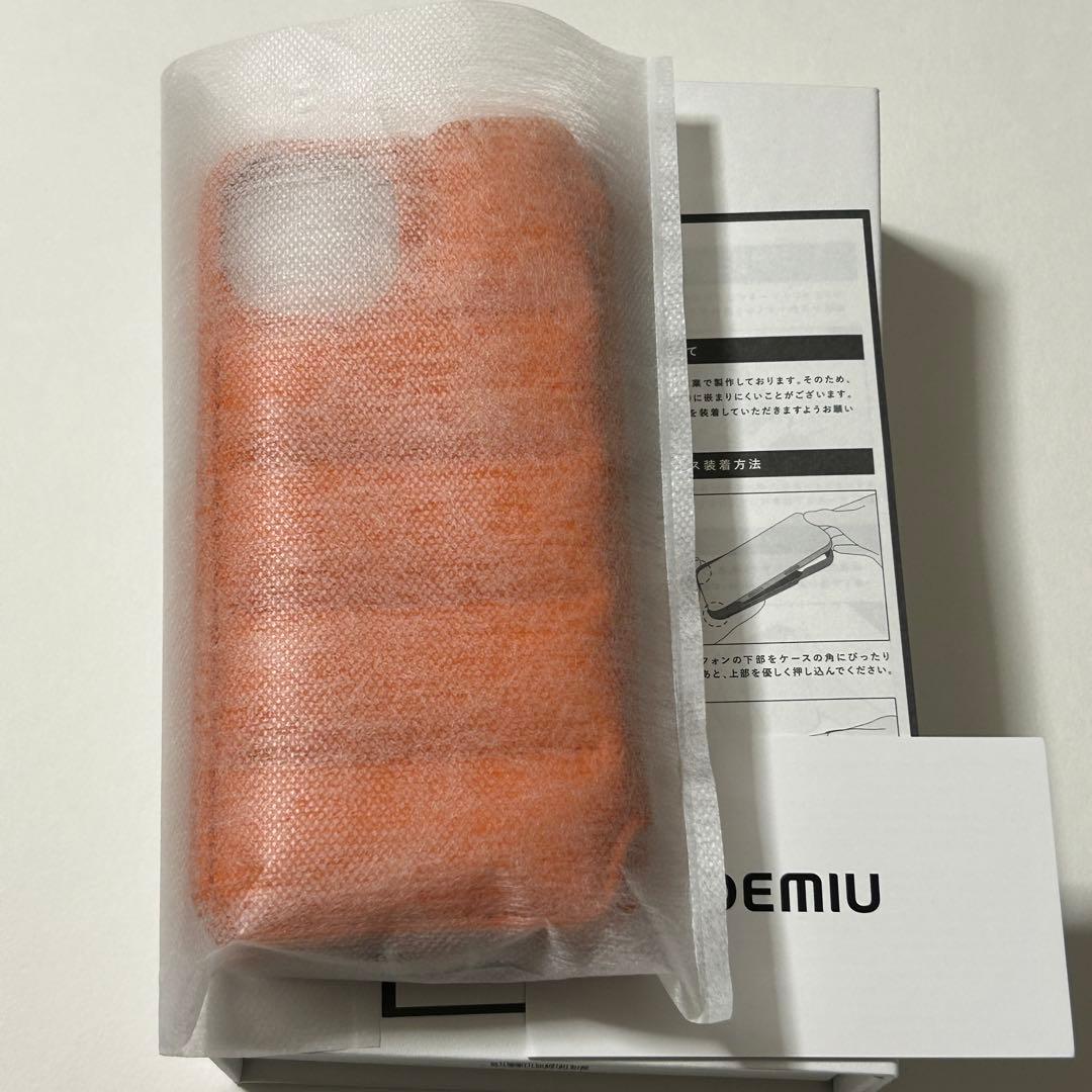【新品】デミュウDEMIU スマホケース オレンジ iPhone14/16e