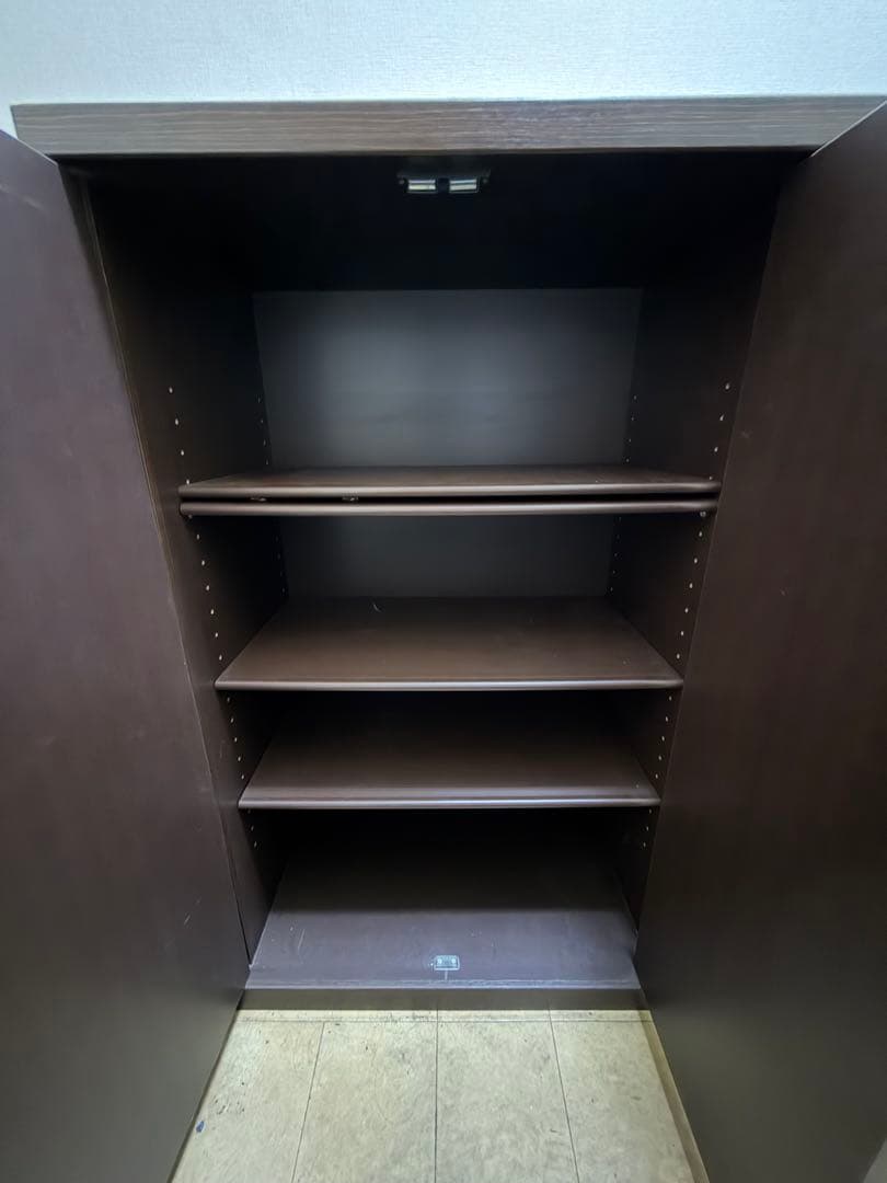 ブラウン靴箱・シューズラック 4段棚付き