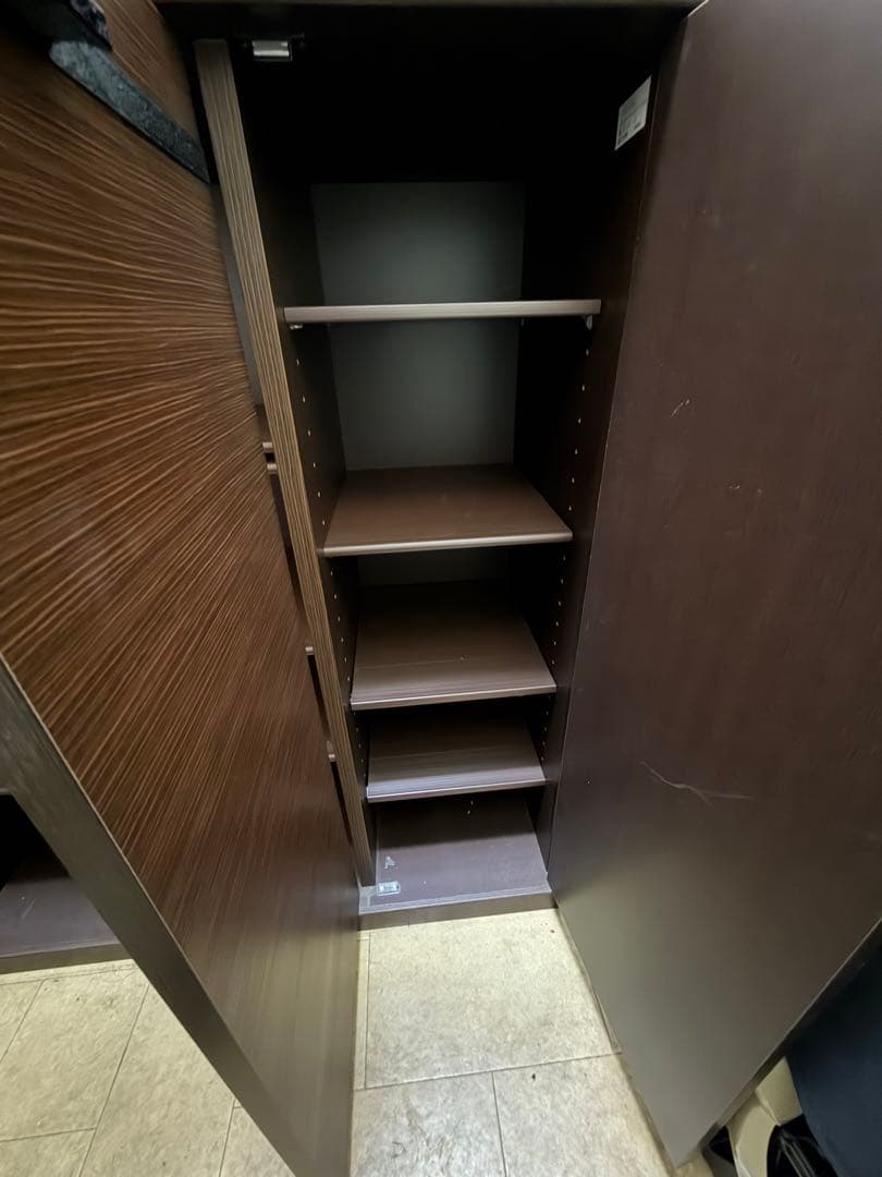 ブラウン靴箱・シューズラック 4段棚付き