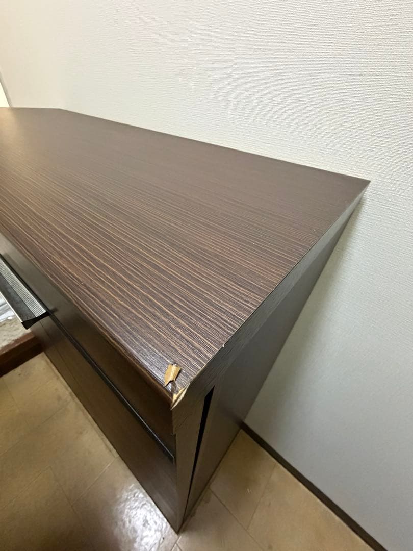 ブラウン靴箱・シューズラック 4段棚付き