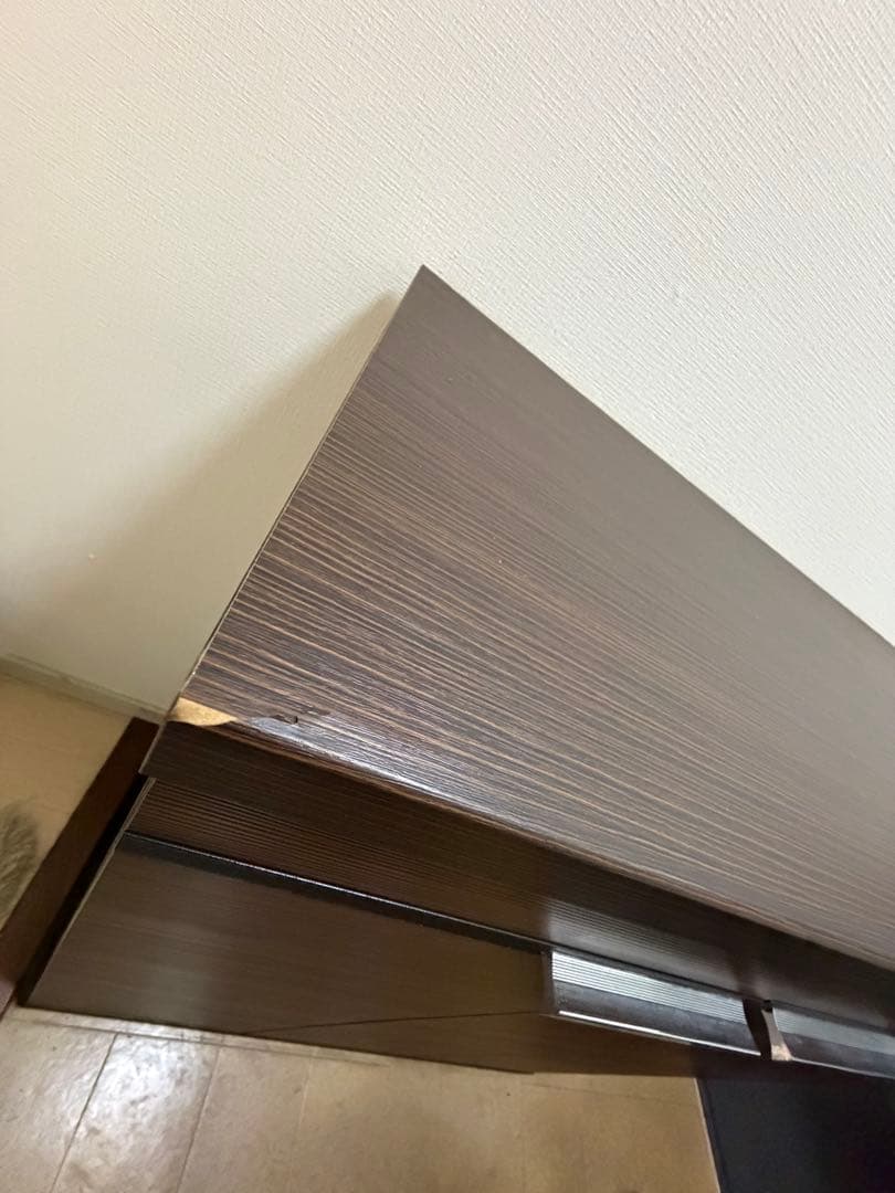 ブラウン靴箱・シューズラック 4段棚付き