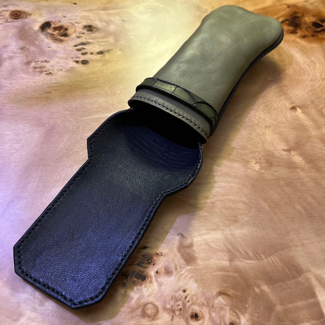 本革　レザー　メガネケース