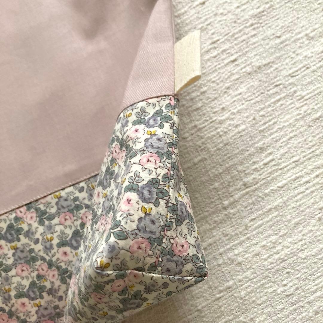 su-sa！無地花柄レッスンバッグセット　くすみピンク