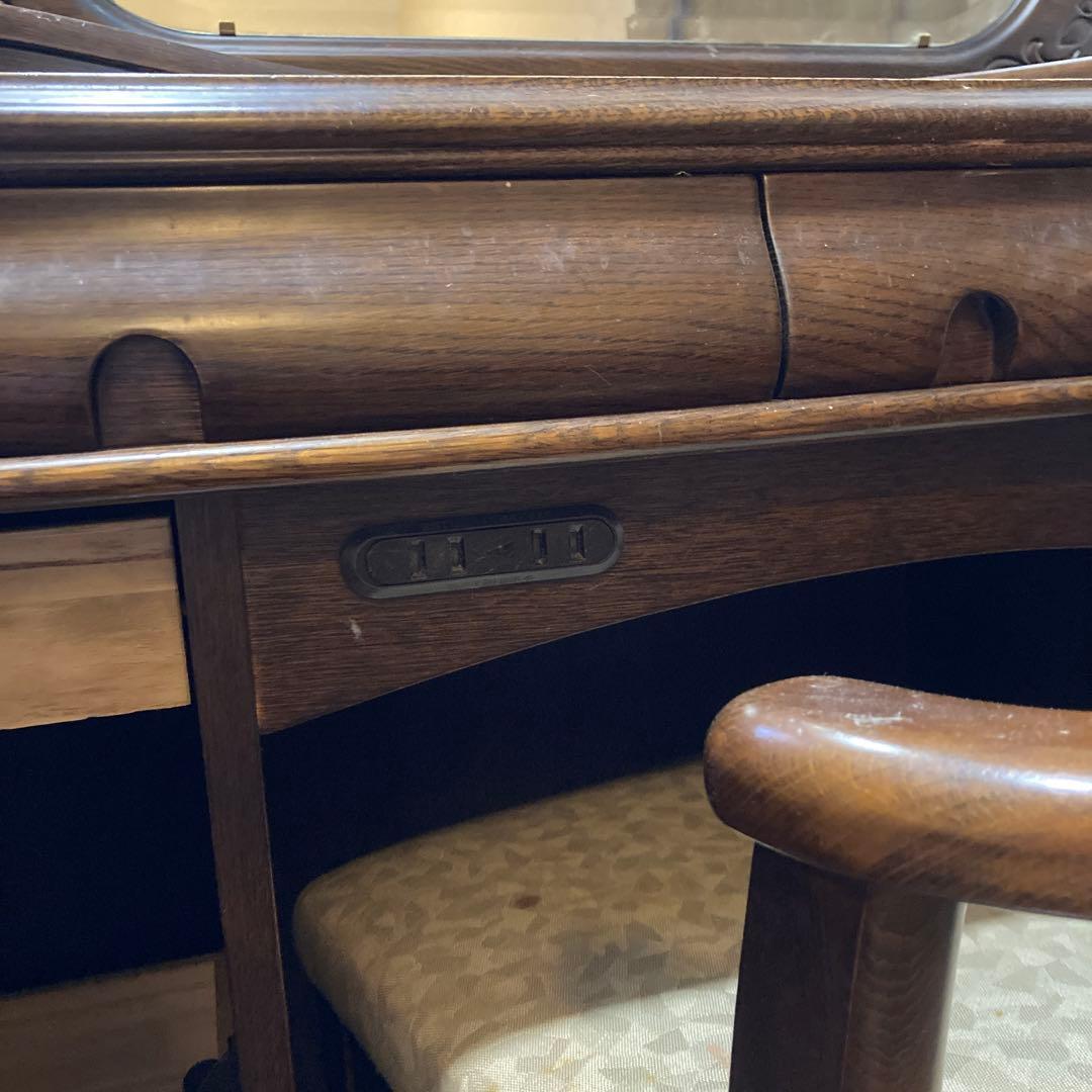 ⭐︎最終値下げ⭐︎ドレッサー 鏡台 アンティーク ブラウン 木彫り