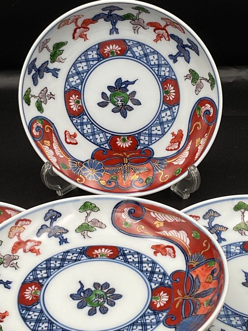 源右衛門　皿　古伊万里風松絵 ☆中古