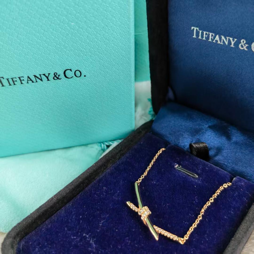 ティファニー ネックレス ノット イエローゴールド ダイヤモンド