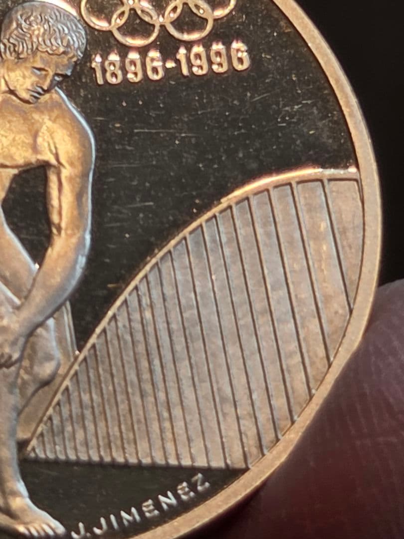 (プルーフ)フランス共和国　国際オリンピック競技100周年記念　100フラン銀貨