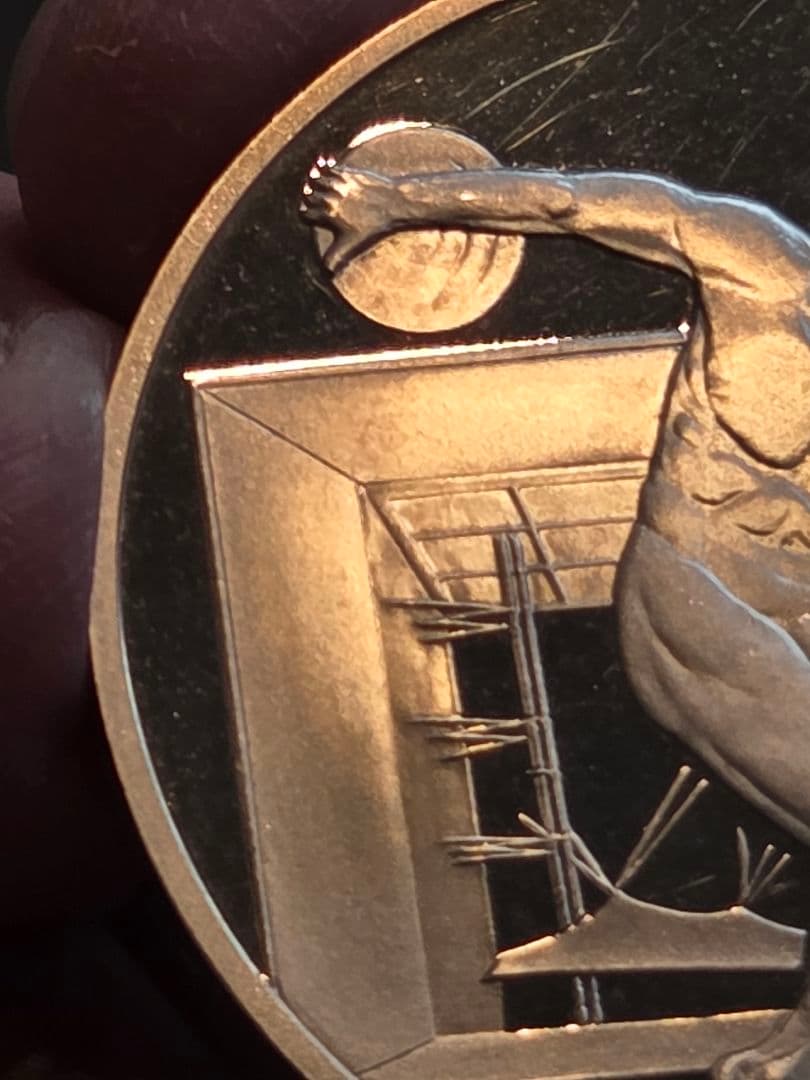 (プルーフ)フランス共和国　国際オリンピック競技100周年記念　100フラン銀貨