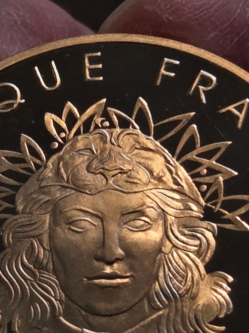 (プルーフ)フランス共和国　国際オリンピック競技100周年記念　100フラン銀貨