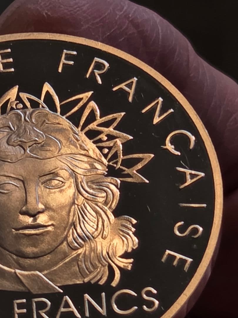 (プルーフ)フランス共和国　国際オリンピック競技100周年記念　100フラン銀貨