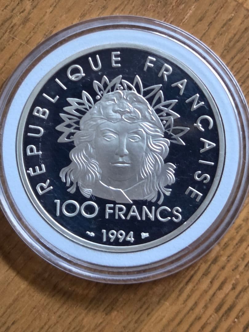 (プルーフ)フランス共和国　国際オリンピック競技100周年記念　100フラン銀貨