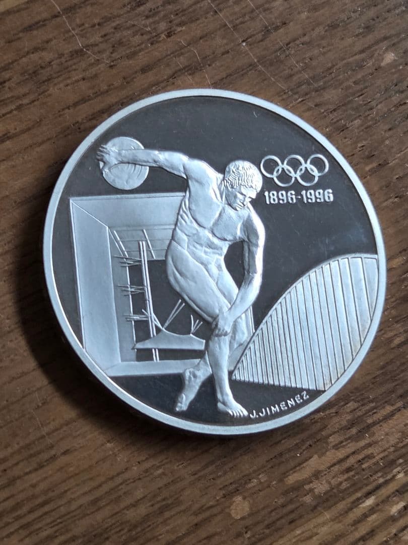 (プルーフ)フランス共和国　国際オリンピック競技100周年記念　100フラン銀貨