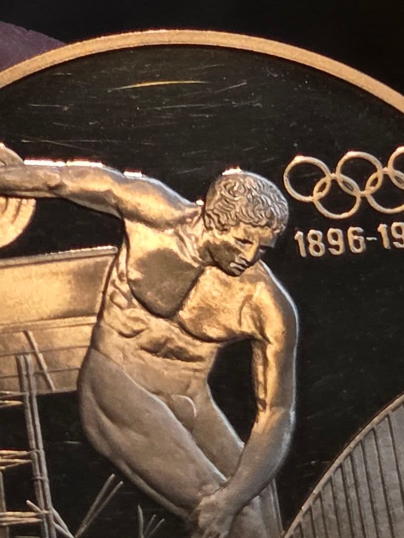 (プルーフ)フランス共和国　国際オリンピック競技100周年記念　100フラン銀貨