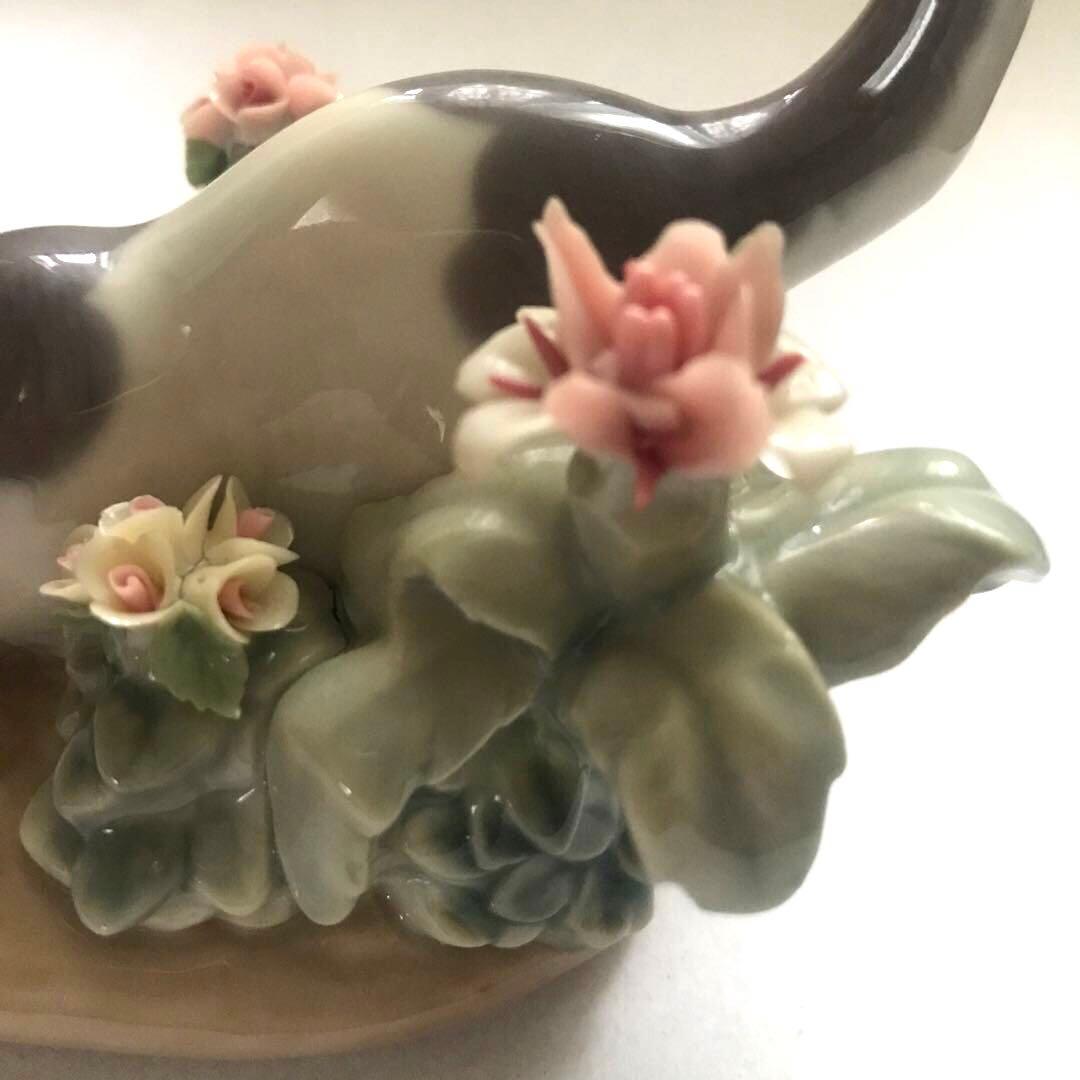 廃番希少 lladroリヤドロ キャットアンドフロッグ1442