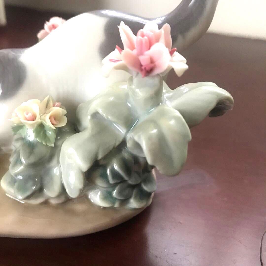 廃番希少 lladroリヤドロ キャットアンドフロッグ1442