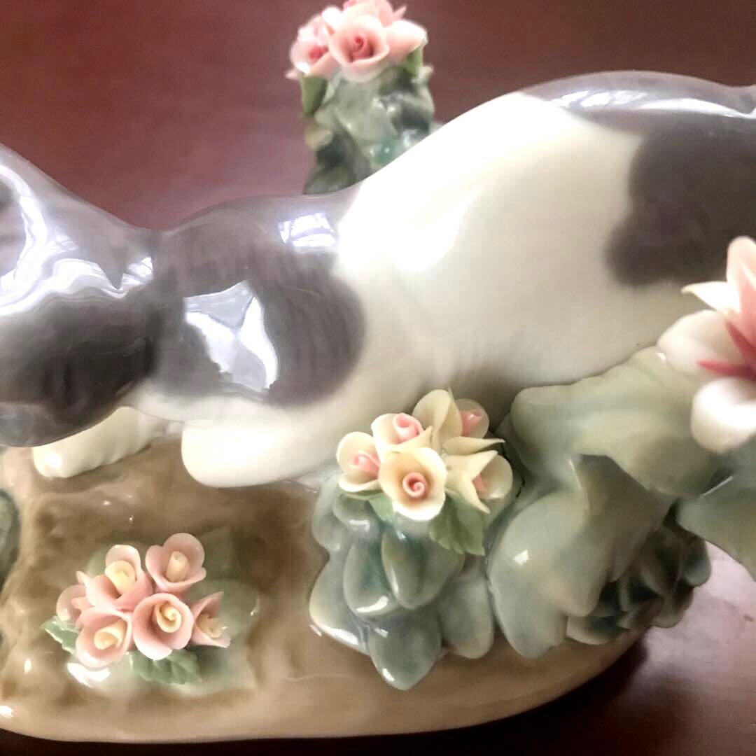 廃番希少 lladroリヤドロ キャットアンドフロッグ1442