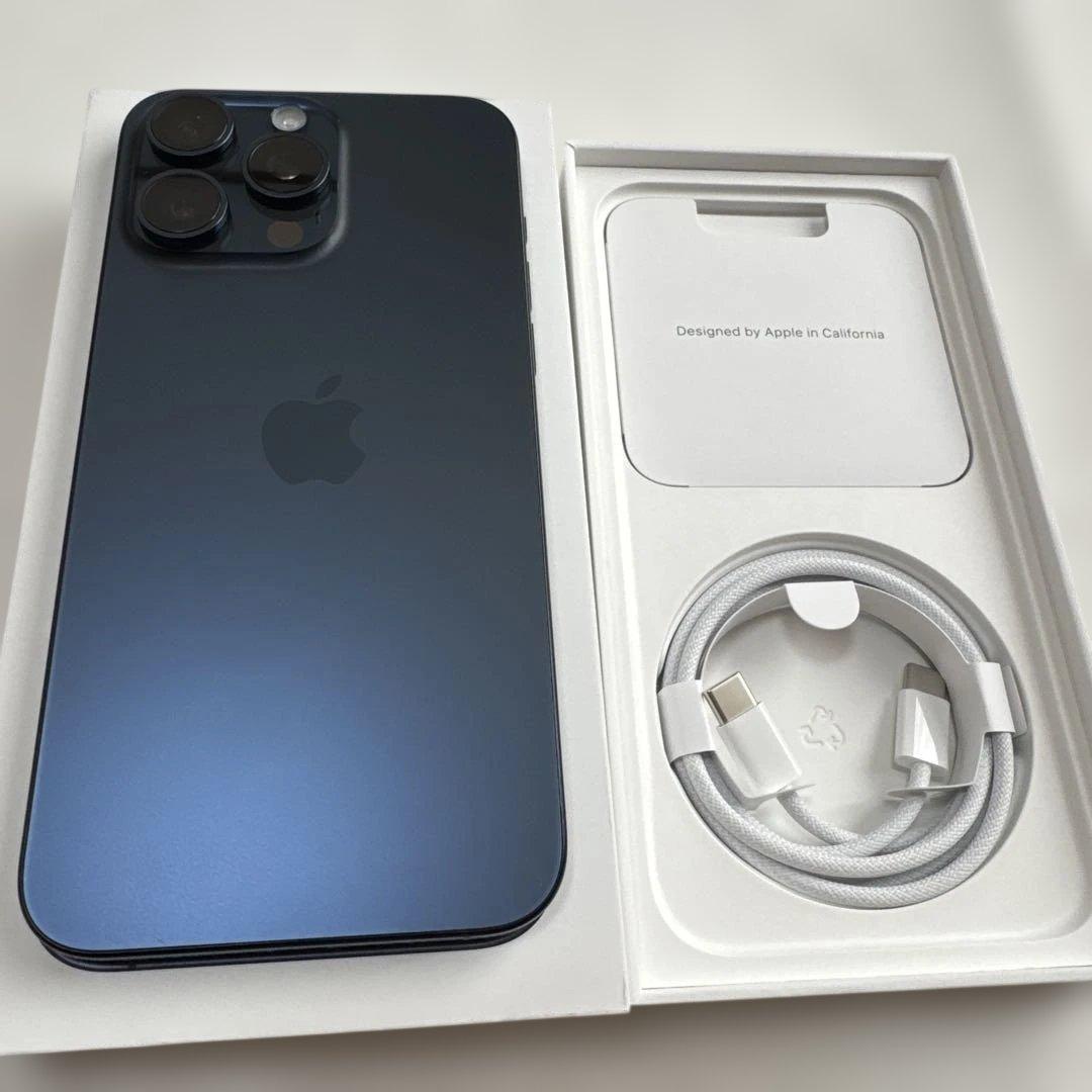 iPhone15 pro max256GB ブルーチタニウム バッテリー100%