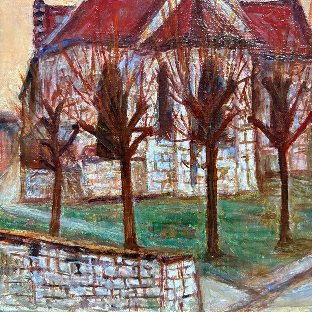 吉野正明 油彩 2枚 キャンバス 裏書 二科会評議員 紺綬褒章 熊本県出身