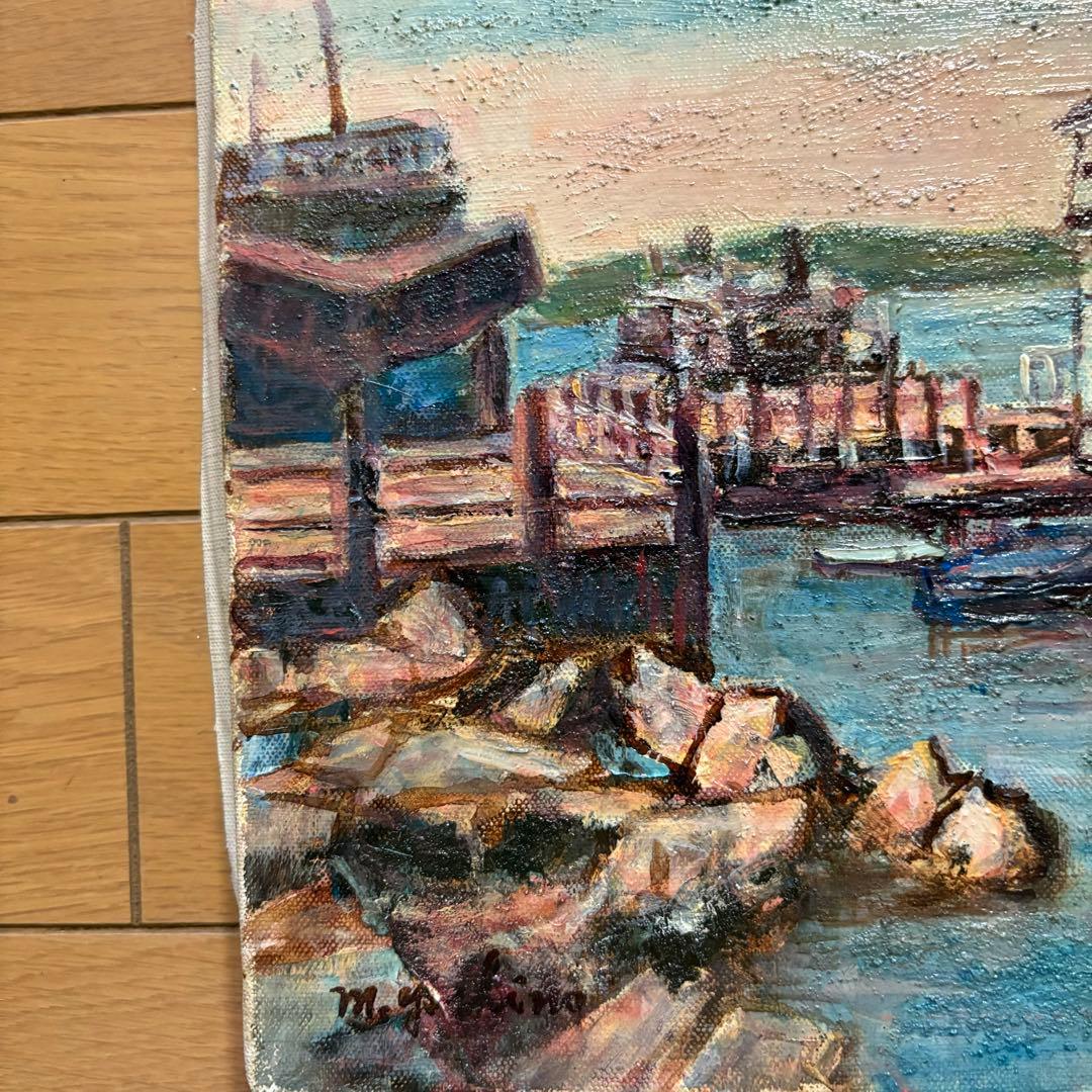 吉野正明 油彩 2枚 キャンバス 裏書 二科会評議員 紺綬褒章 熊本県出身