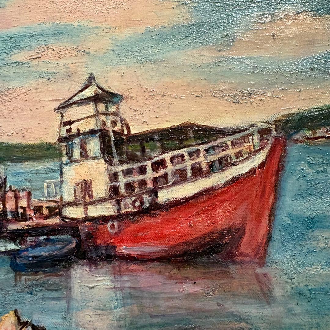 吉野正明 油彩 2枚 キャンバス 裏書 二科会評議員 紺綬褒章 熊本県出身