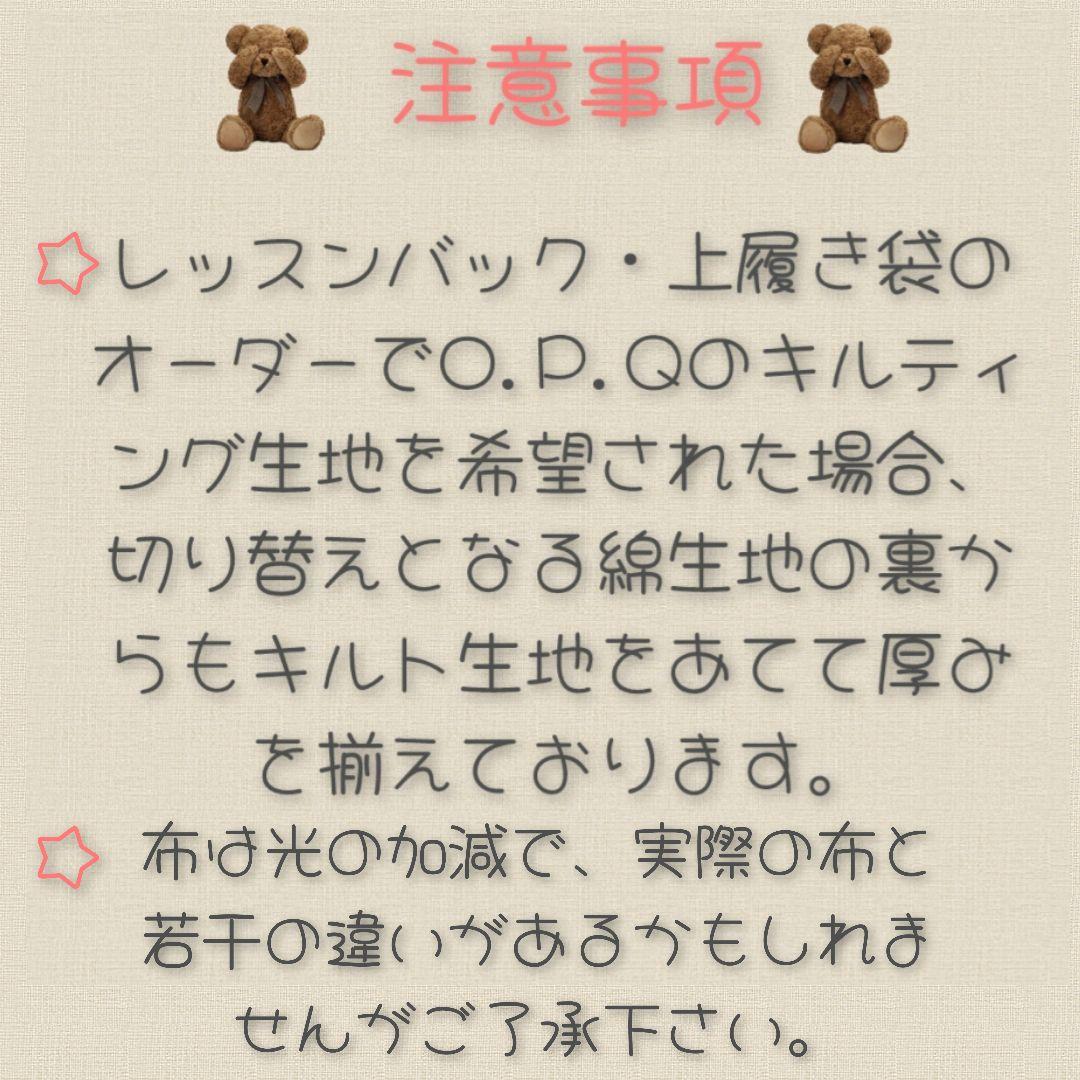 レッスンバックオーダー 女の子 上履き袋 ハンドメイド入園入学準備 セット販売可